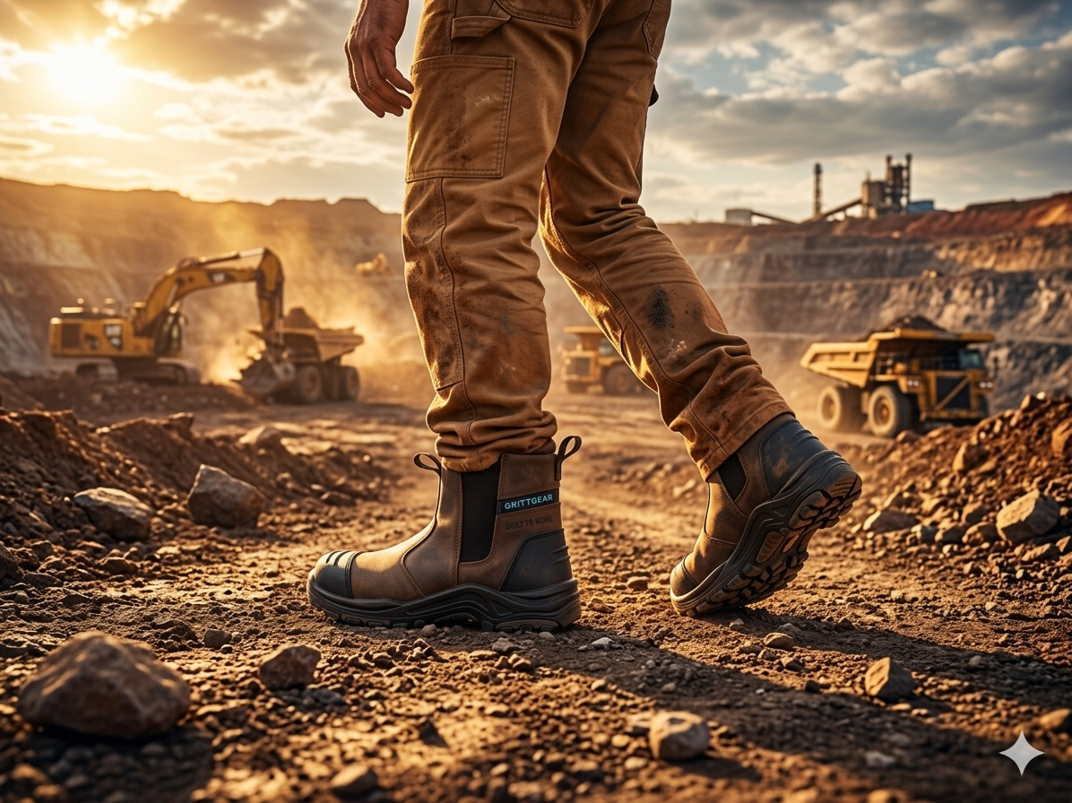 Gritt Gear Slate Safety Boot Brown