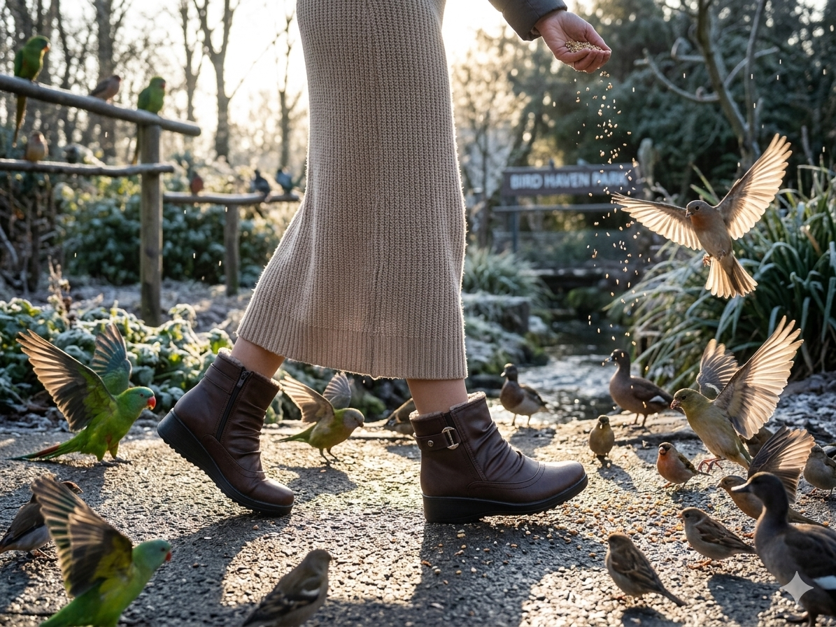 Savoy Ruched Ankle Boot Brown