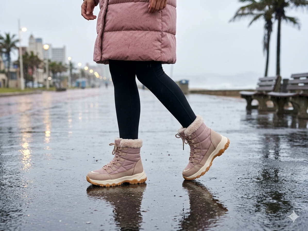 Awol Altitude Quilted Boot Pink