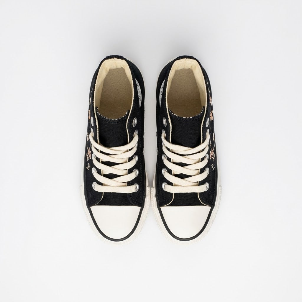 Soviet Kids Viper Floral Sneaker Black