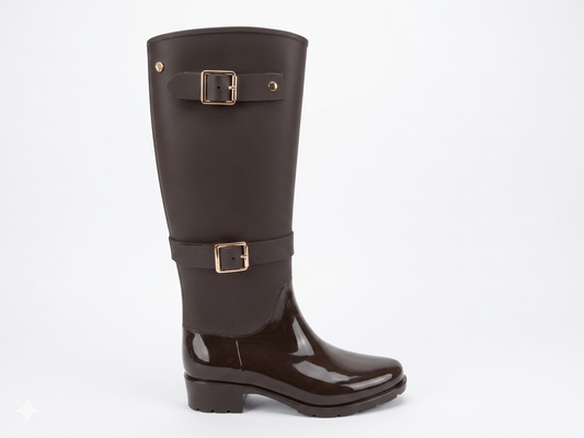 Miss Black Cloudy Gum Boot Brown