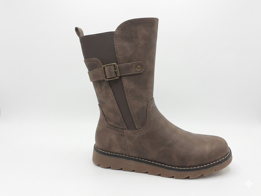 Why Wedge Short Zip Boot Taupe