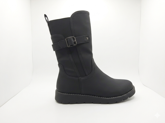 Why Wedge Short Zip Boot Black