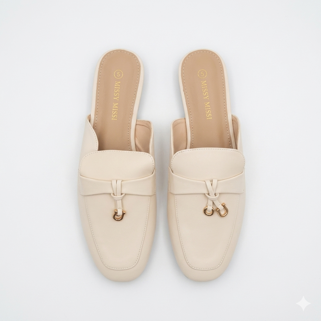 MM Hermes Mule Beige