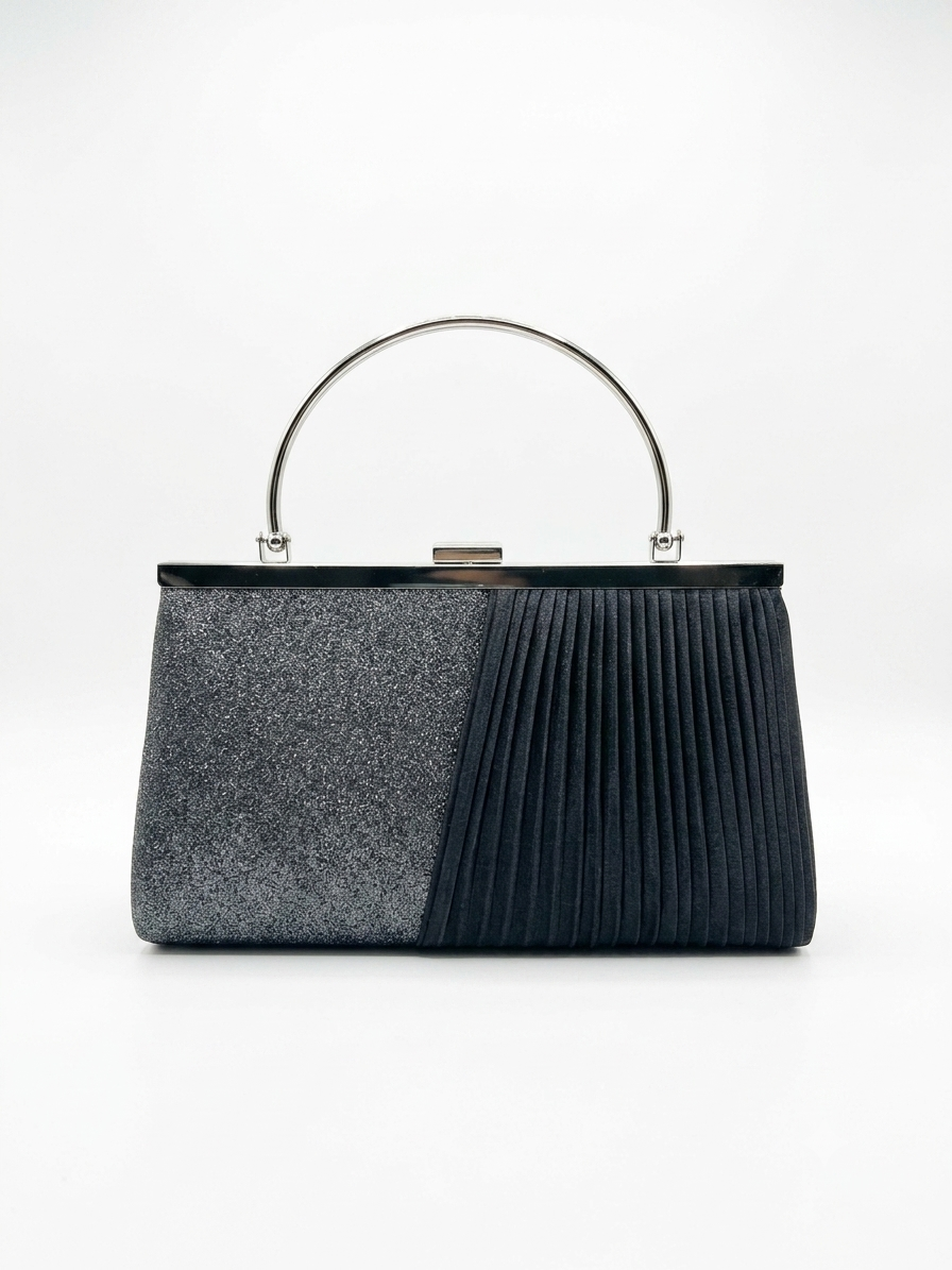 Evening Bag Clutch Handle Black