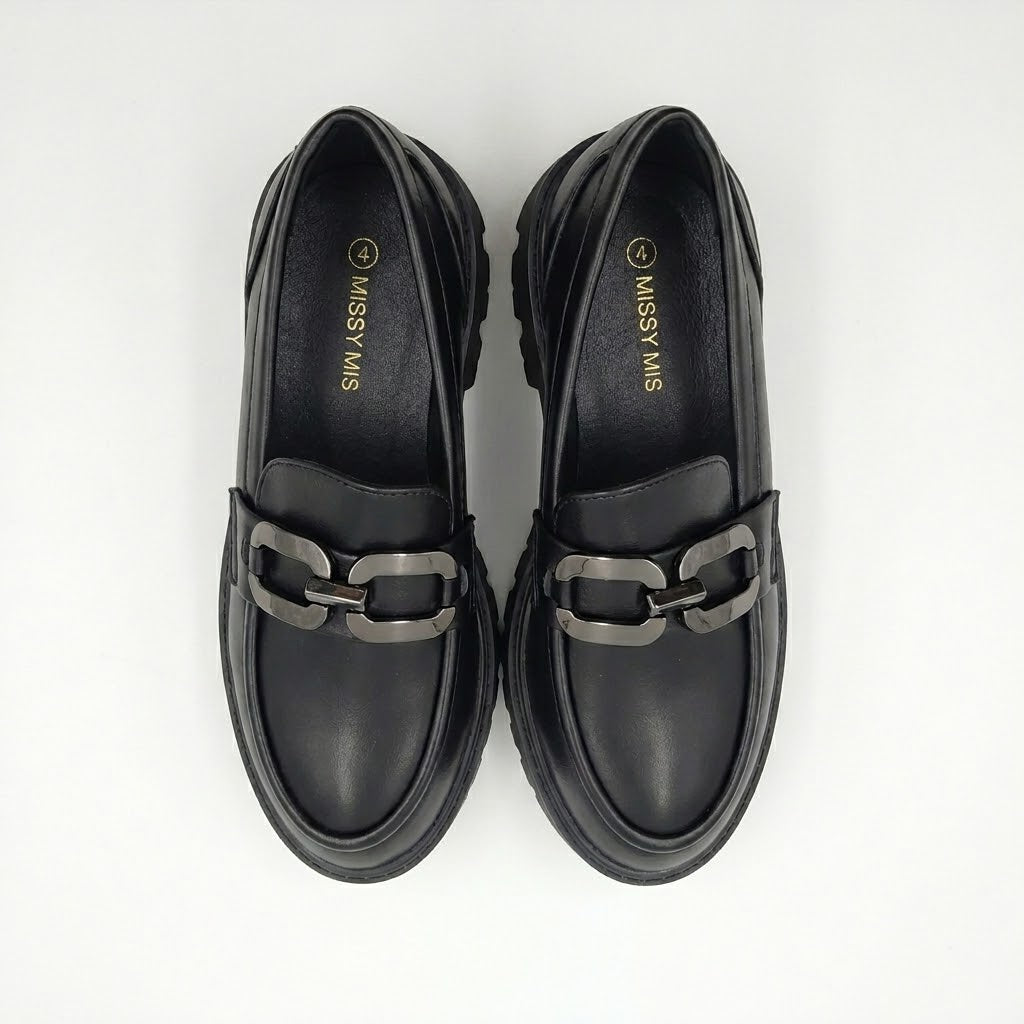 Missi Missi Chunky Loafer Chain Black