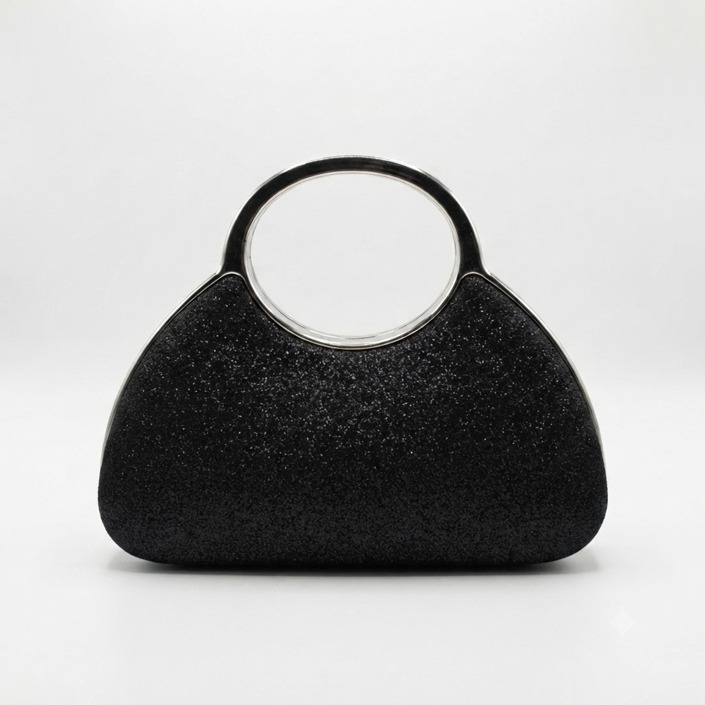 Evening Bag Clutch Handle Black