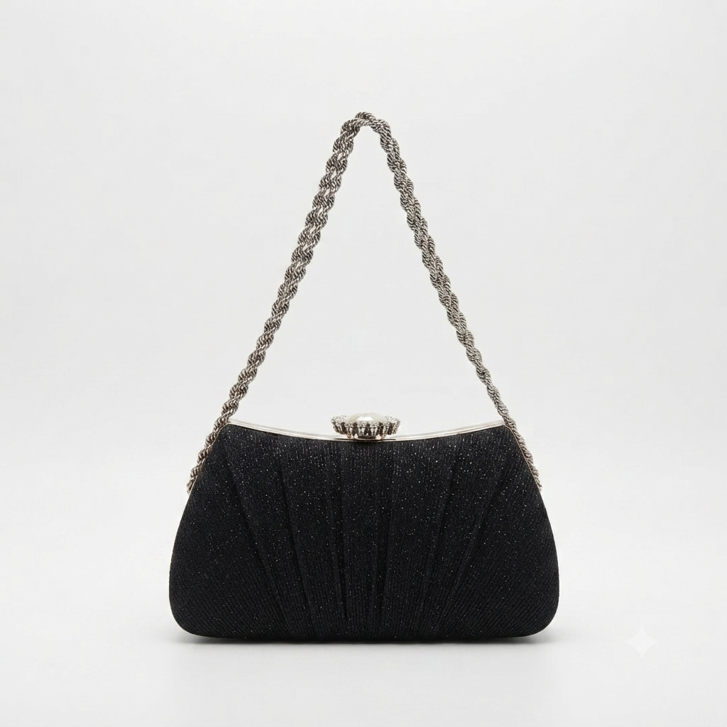 Evening Bag Clutch Shell Black