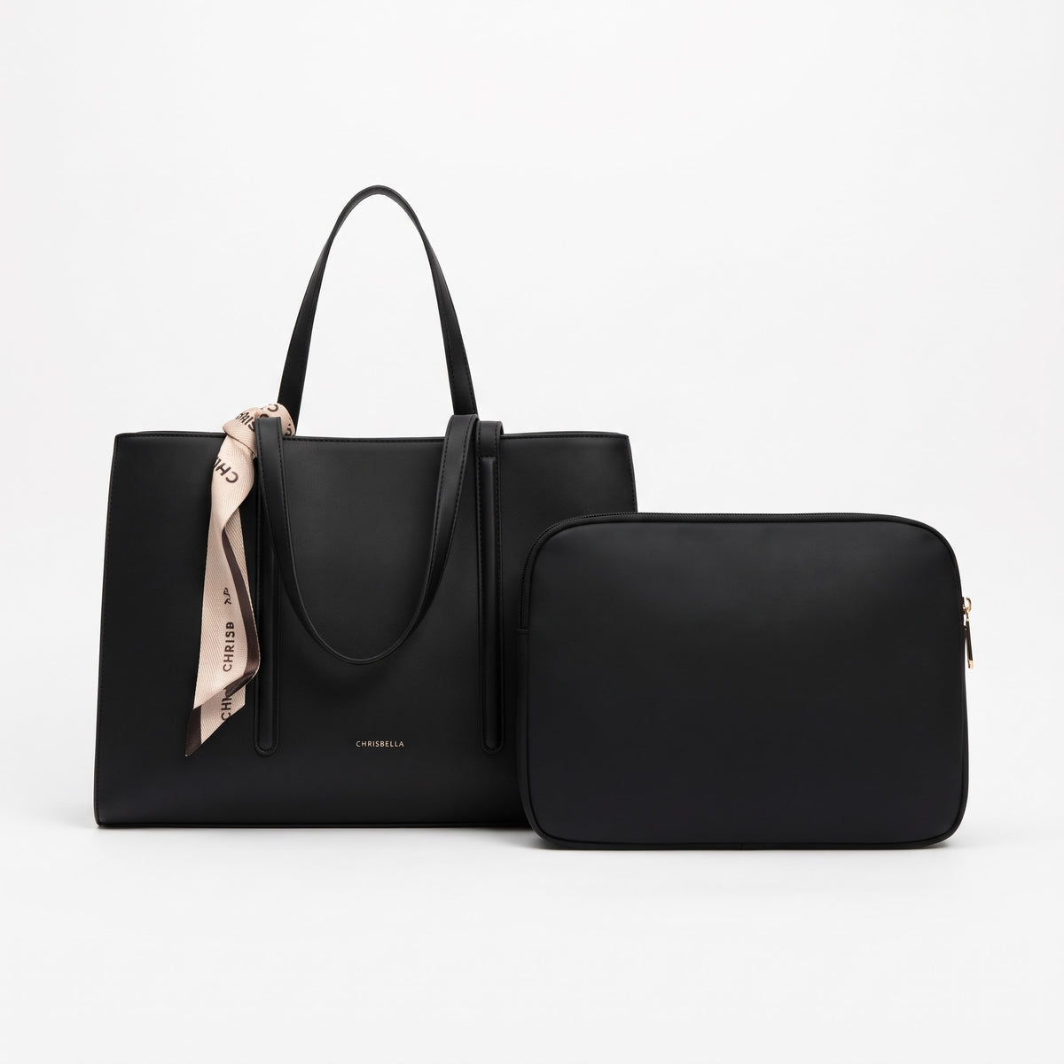 Chrisbella Handbag Label Black