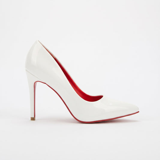 Missi Missi Patent Stiletto White