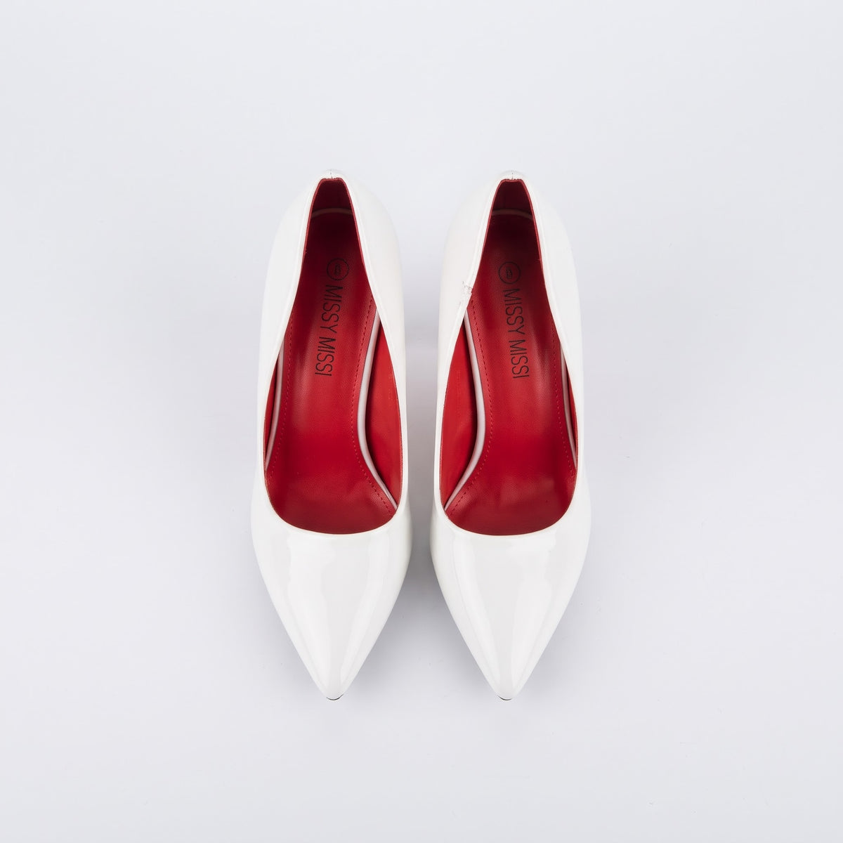 Missi Missi Patent Stiletto White