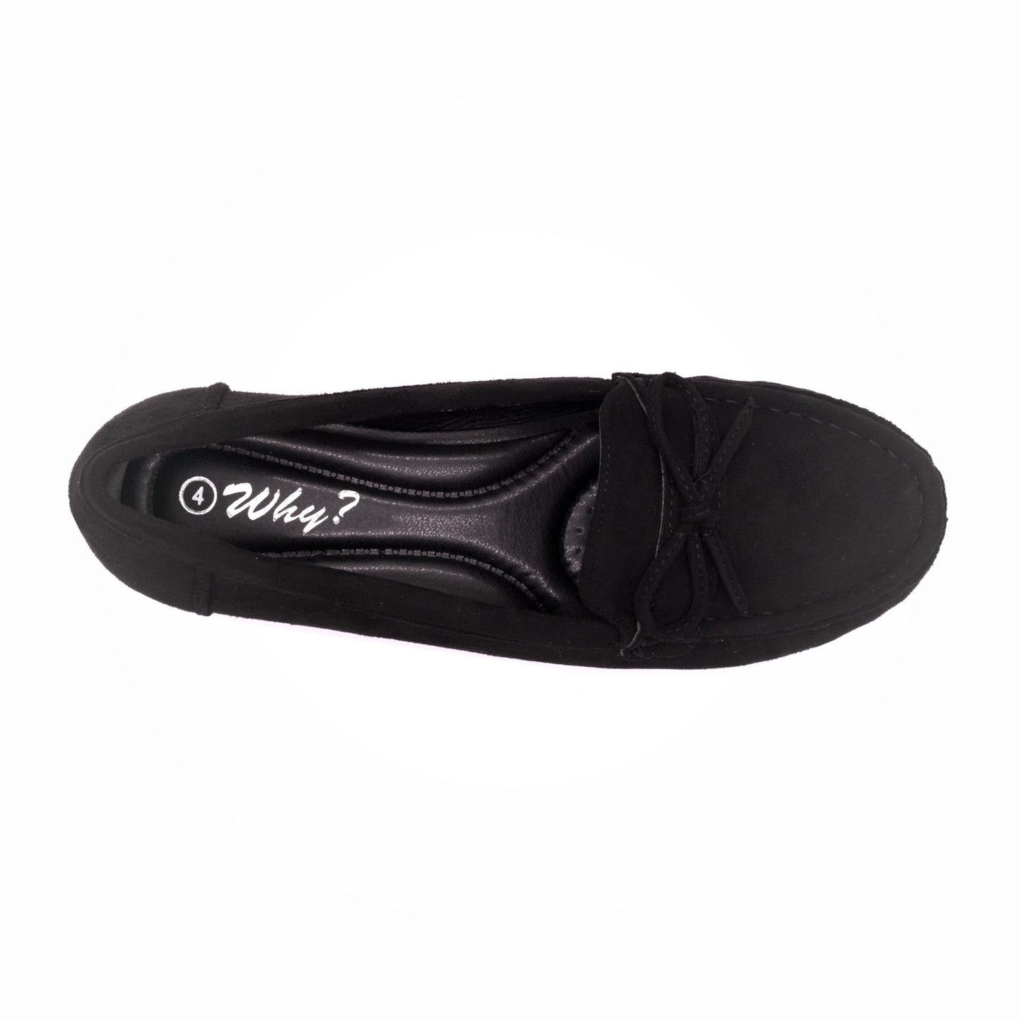 Why Bow Suede Wedge Black - Image 3