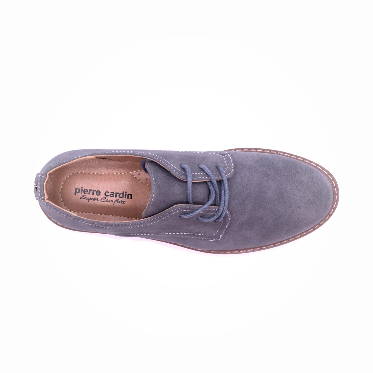 Pierre Cardin Lace Up Gusset Loafer Grey - Image 3