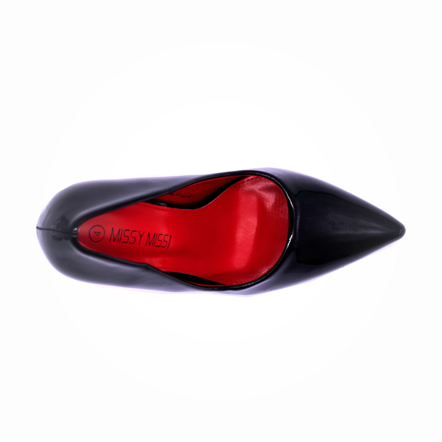 Missi Missi Patent Stiletto Red Bottom Black - Image 3