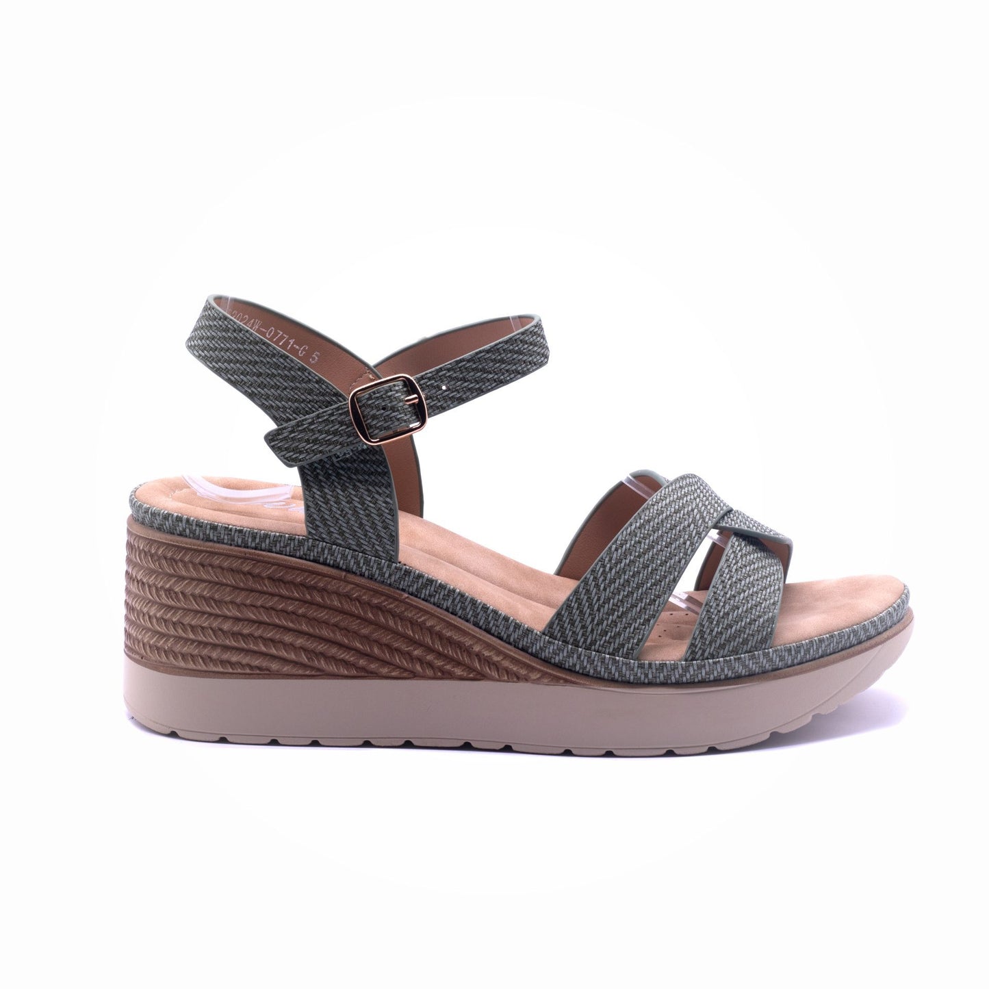 Why Wedge Platform Sandal Green - Image 2