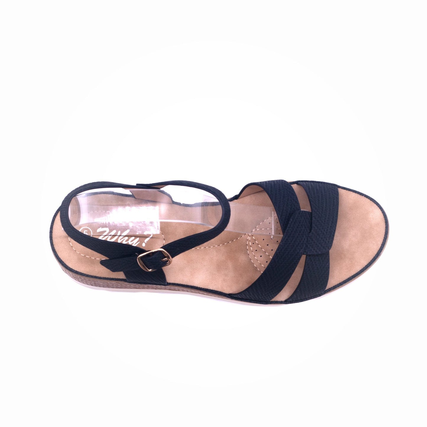 Why Wedge Platform Sandal Black - Image 3