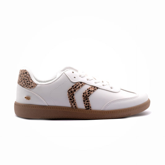 Miss Black Leopard Print Sneaker White - Image 2