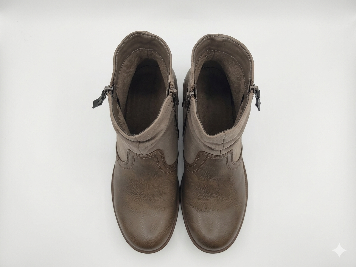 Savoy Ruched Ankle Boot Taupe