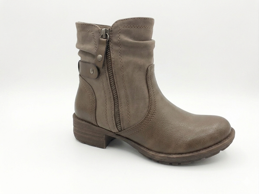 Savoy Ruched Ankle Boot Taupe