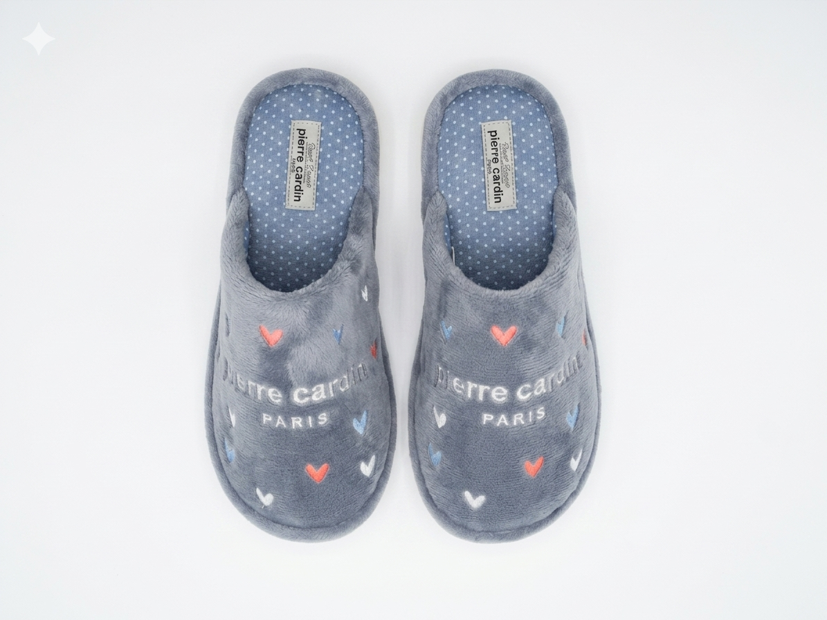 Pierre Cardin Cozy Slipper Blue