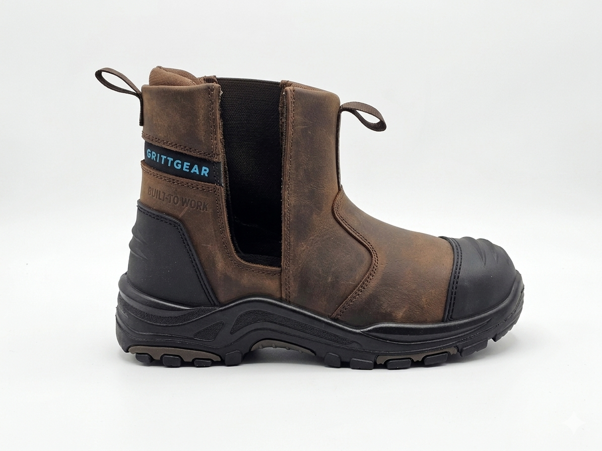 Gritt Gear Slate Safety Boot Brown