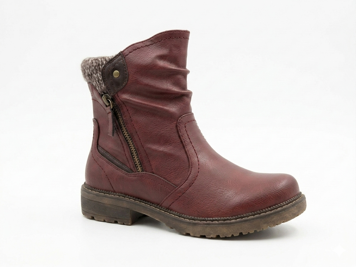 Savoy Knitted Ruched Burgundy