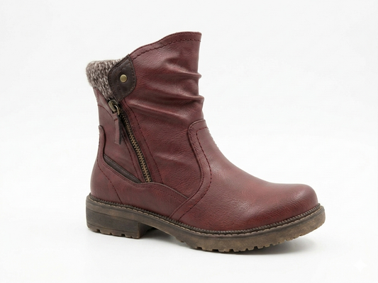 Savoy Knitted Ruched Burgundy