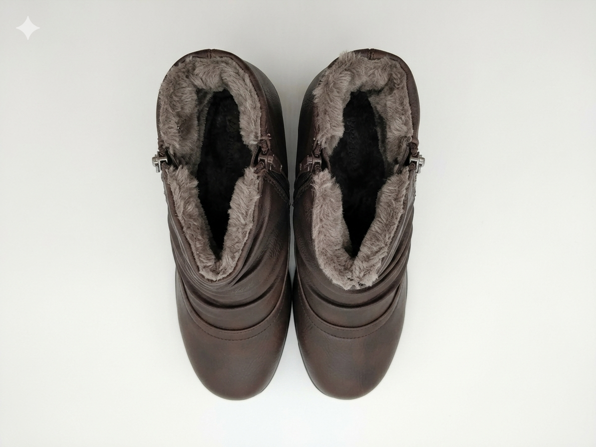 Savoy Ruched Ankle Boot Brown