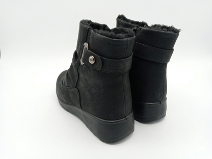 Savoy Ruched Ankle Boot Black