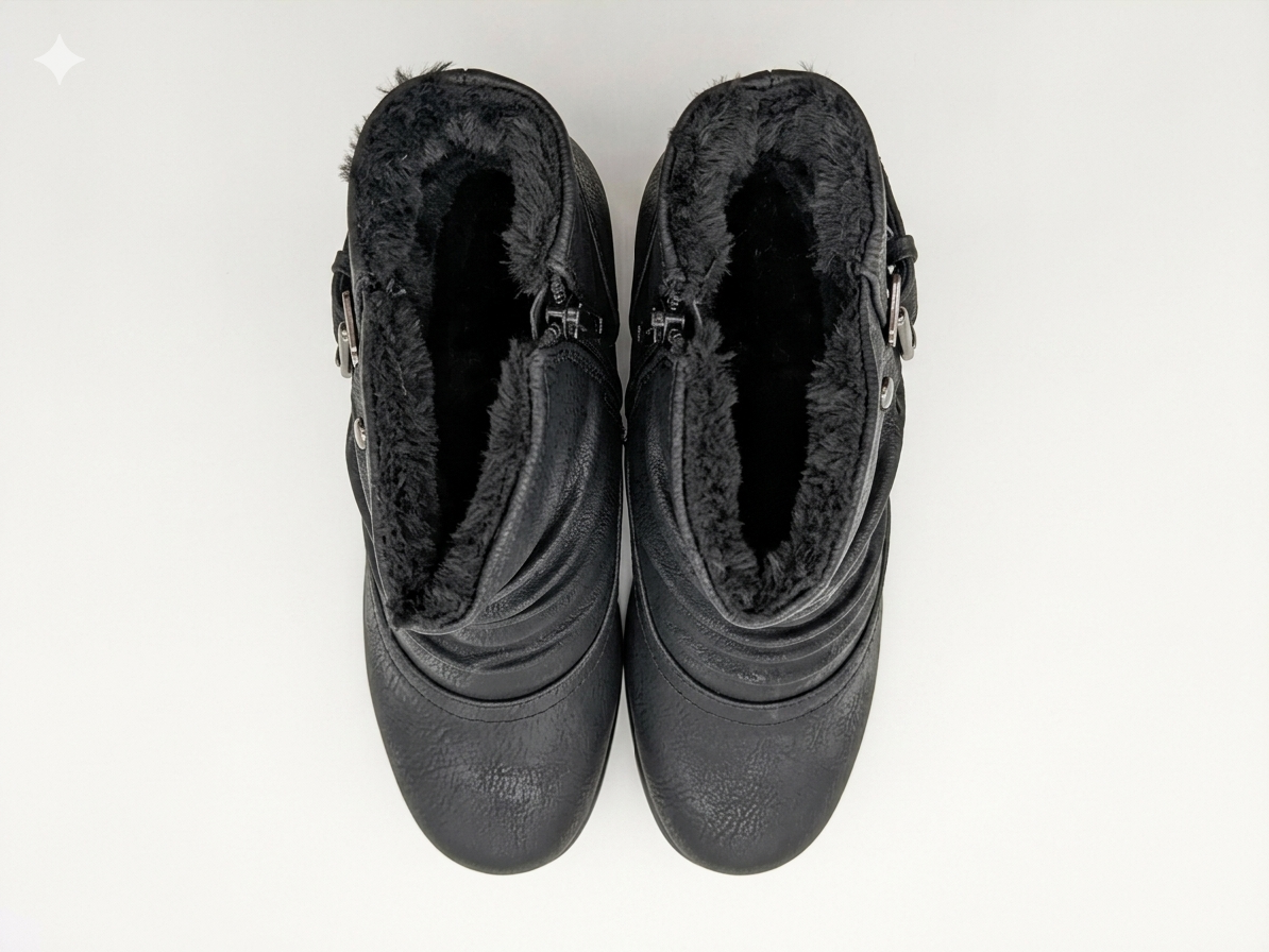 Savoy Ruched Ankle Boot Black