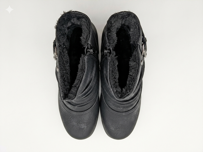 Savoy Ruched Ankle Boot Black