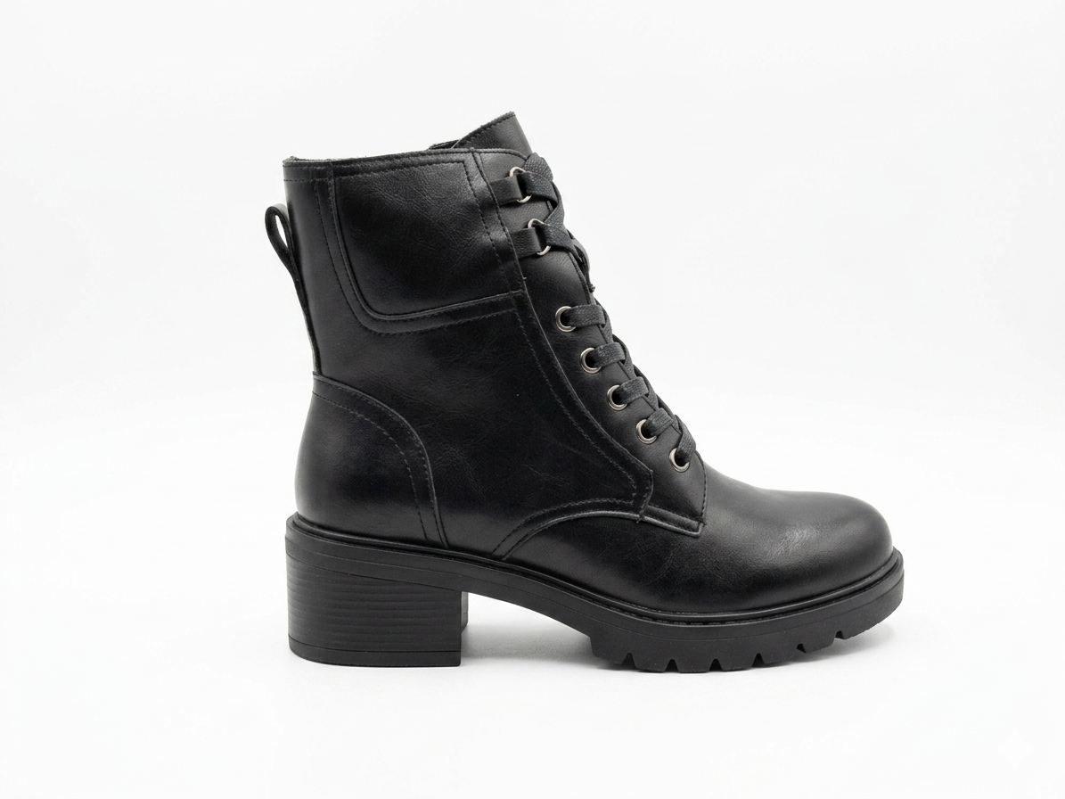 Why Lace Up Combat Boot Black