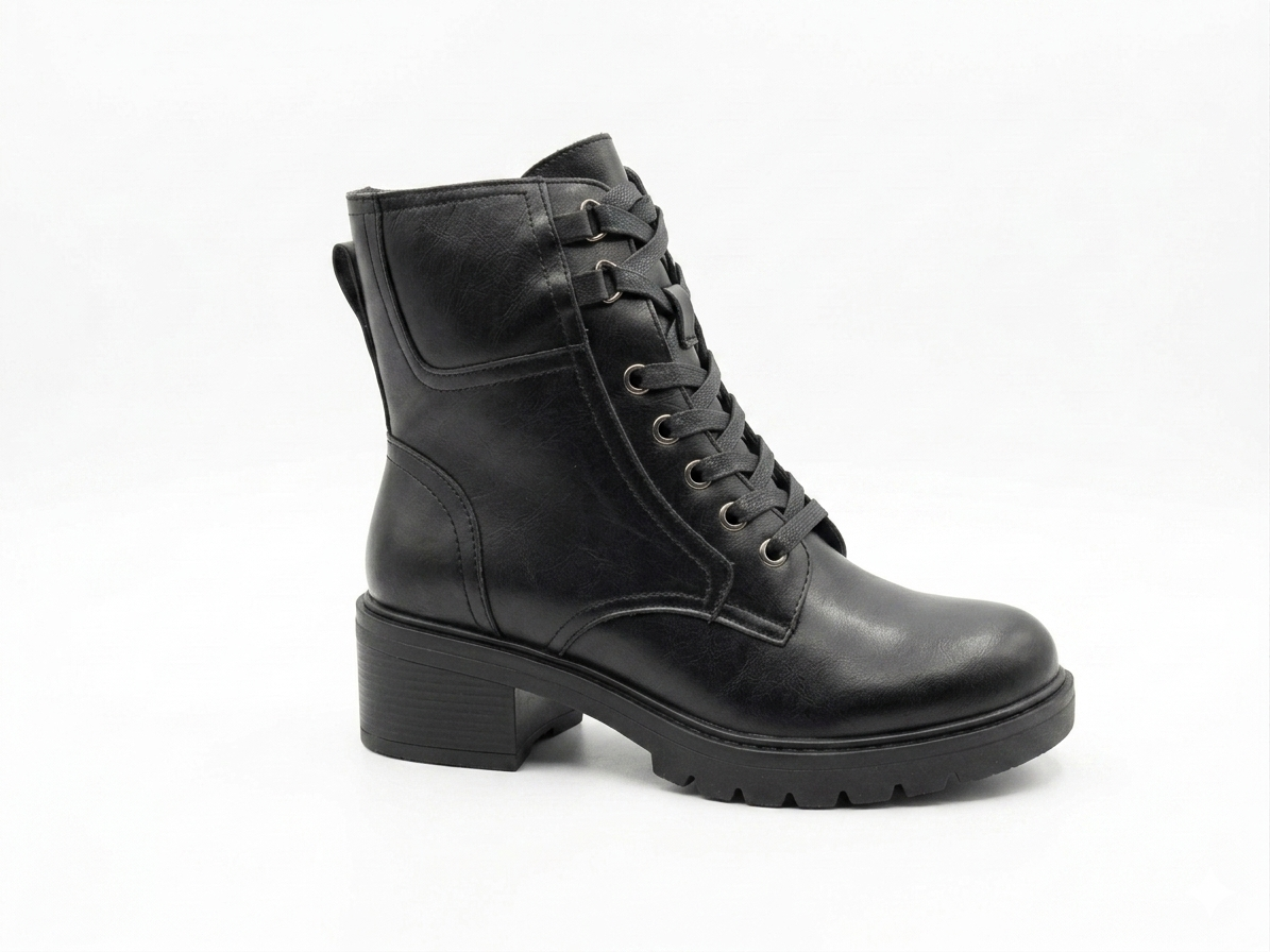 Why Lace Up Combat Boot Black