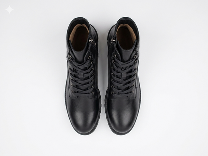 Why Lace Up Combat Boot Black