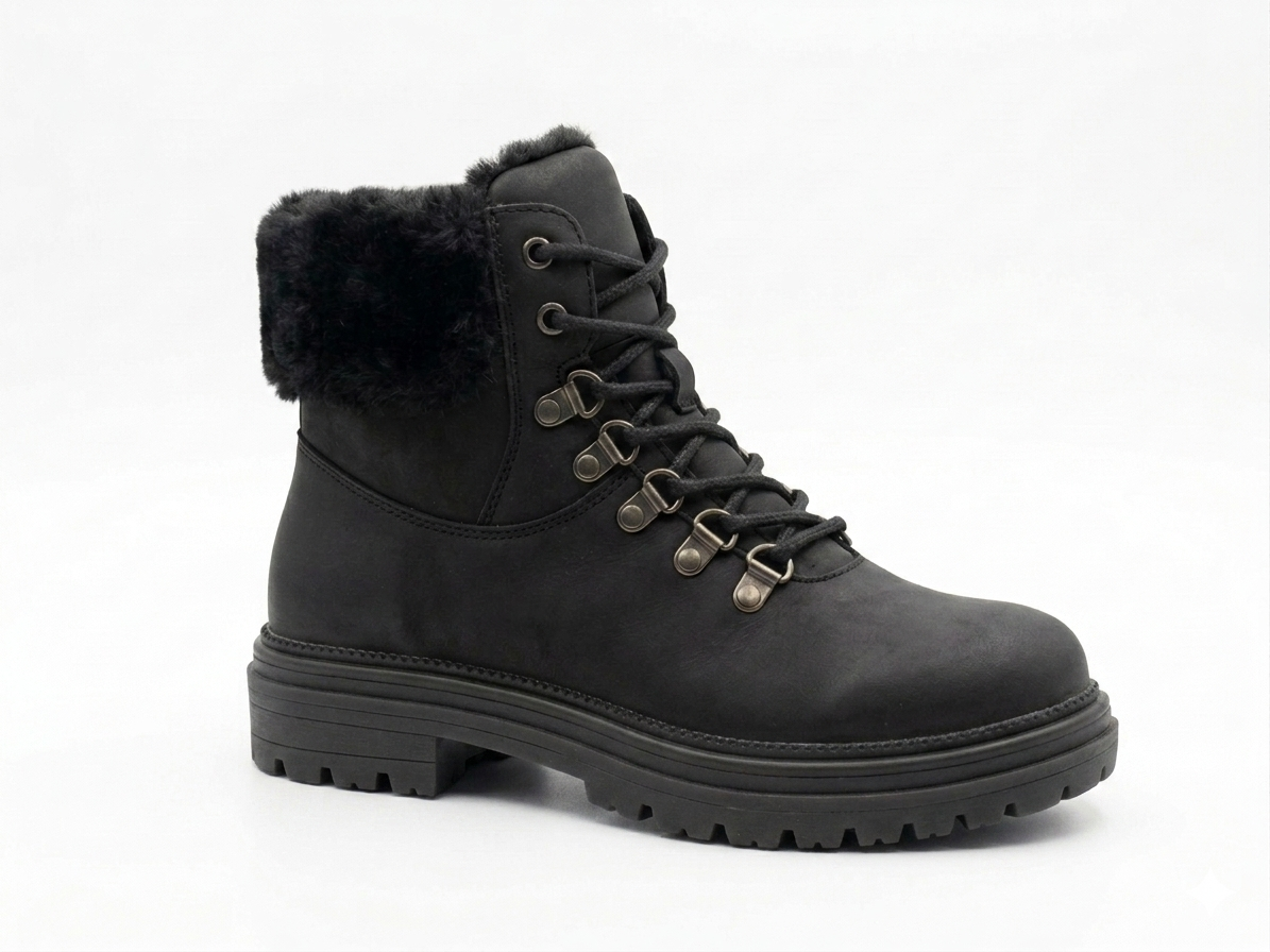 Why Saleena Fur Boot Black