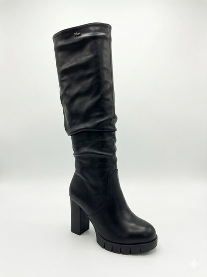 Plum Diana Long Boot Black