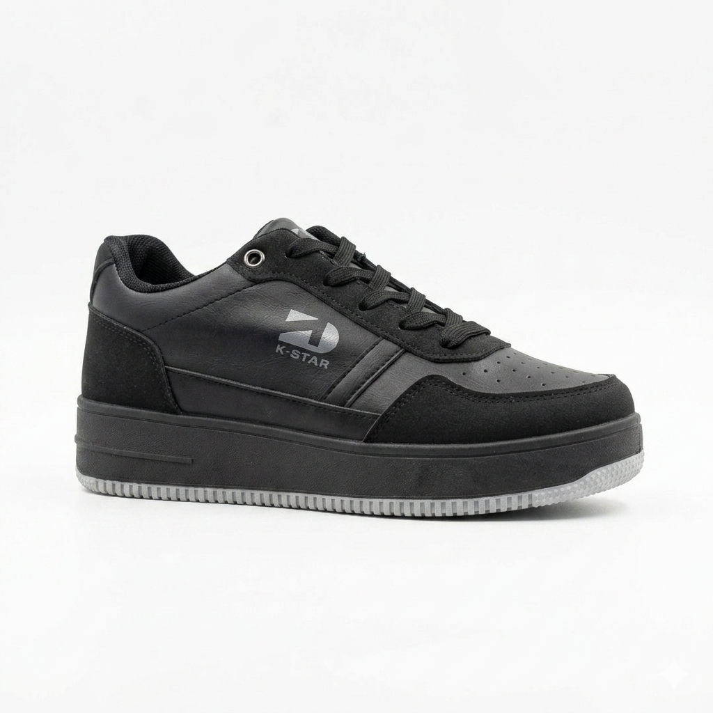 K*7 Mens Buck Sneaker Black