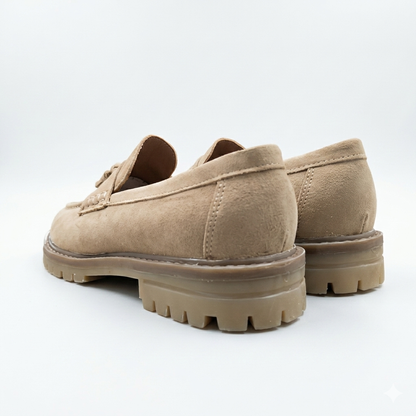 Filo Chunky Tassle Loafer Taupe