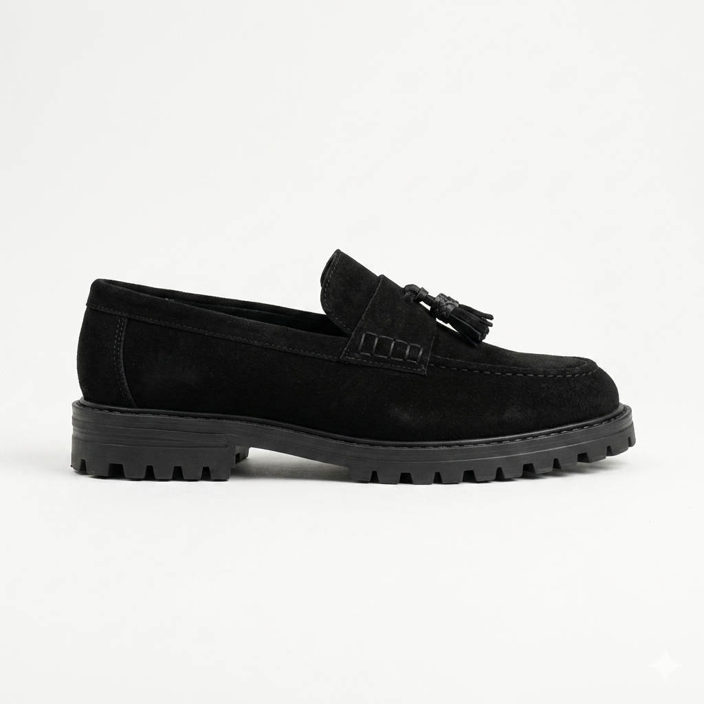 Filo Chunky Tassle Loafer Black