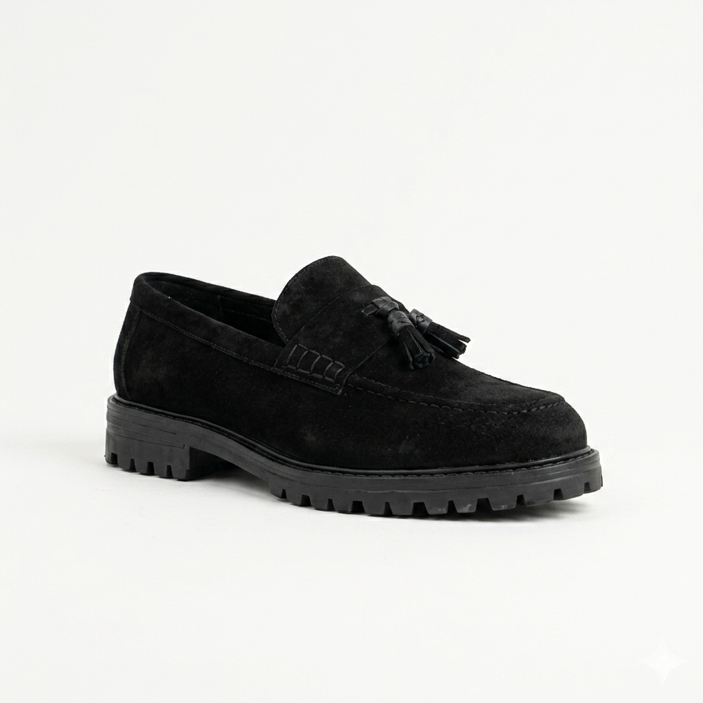 Filo Chunky Tassle Loafer Black
