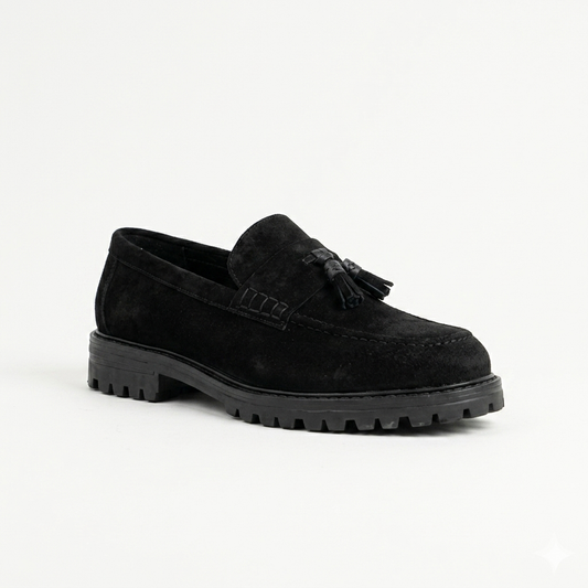 Filo Chunky Tassle Loafer Black