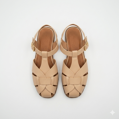 Why Flat Cage Sandal Khaki