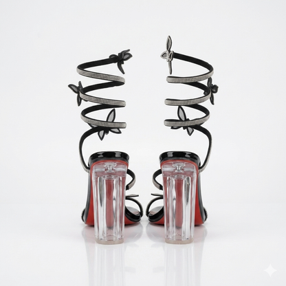 Missi Missi Spiral Butterfly Heel Black