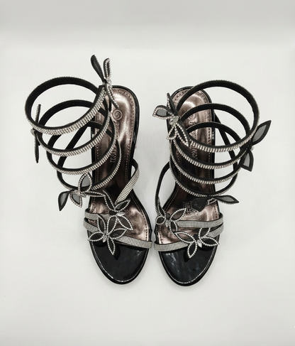Missi Missi Spiral Butterfly Heel Black