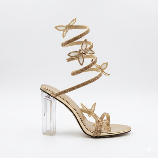 Missi Missi Spiral Butterfly Heel Gold