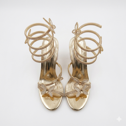 Missi Missi Spiral Butterfly Heel Gold