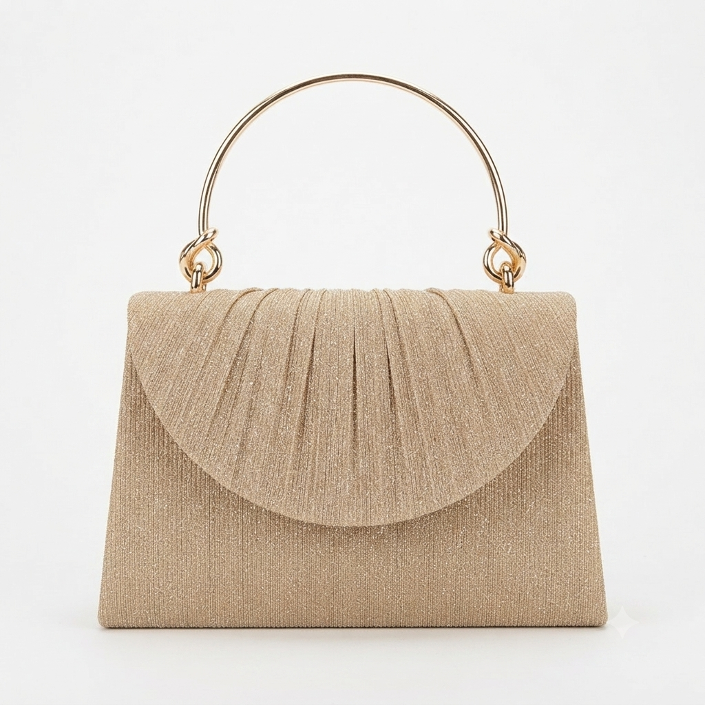 Evening Bag Hand Clutch Rosegold