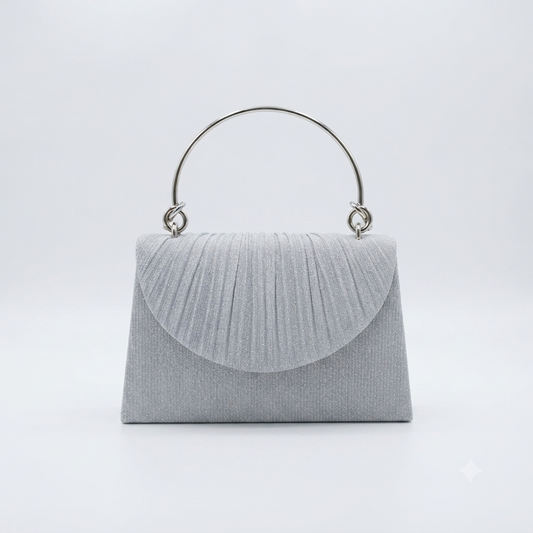 Evening Bag Hand Clutch Silver