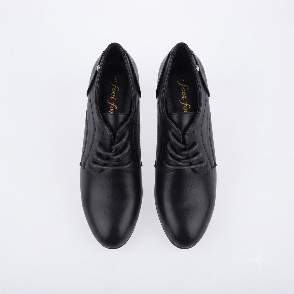 Foot Flex Lacey Heel Black