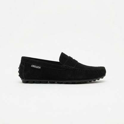 Crouch Mens Suede Driver Black